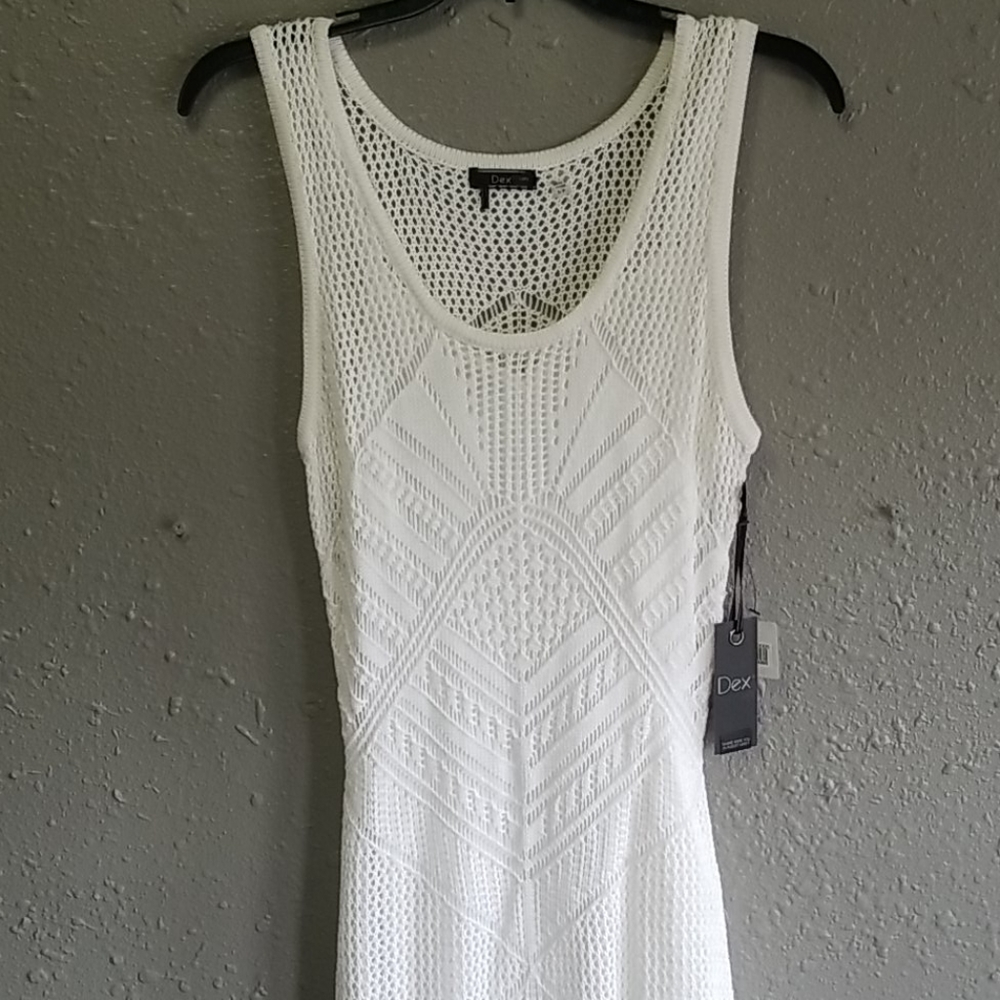 White Knitted Dress